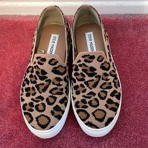 Steve Madden leopard slip on sneakers